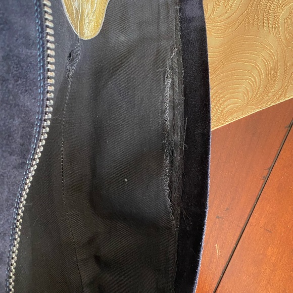 Ted Baker Black Tall Suede Zip Boots 10 - FLAWS - Picture 5 of 16